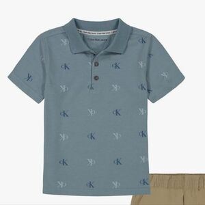 NWT Calvin Klein Gray Knit Woven Tee 4T